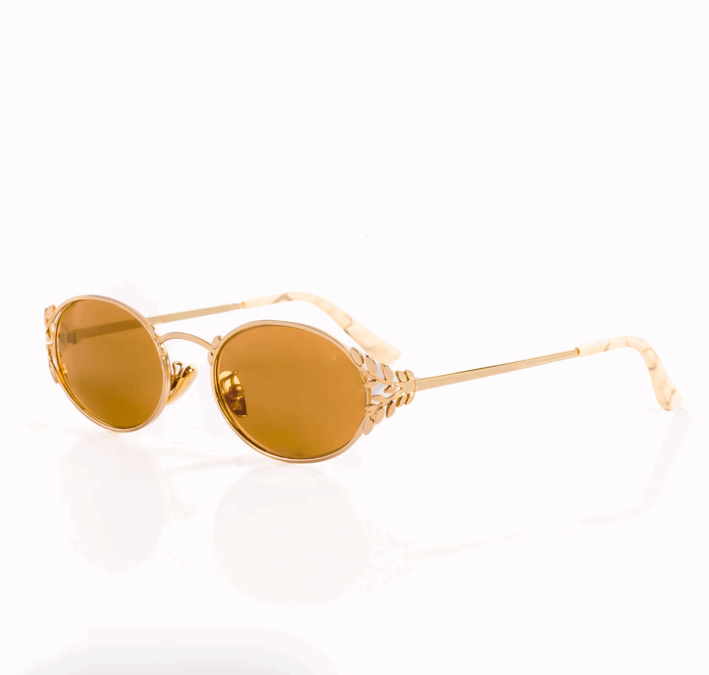 Laurel Oval Sunglasses Gold