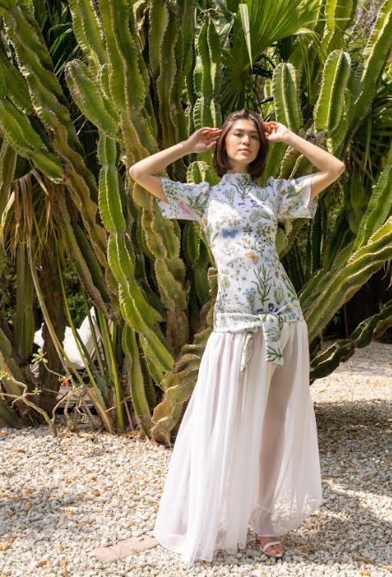 Blaze Floral Sheer Dress Closr Blaze Floral Sheer Dress Closr