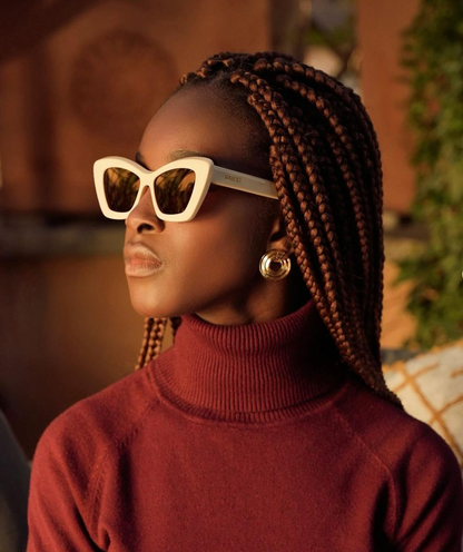 Ivory Cat-Eye Sunglasses