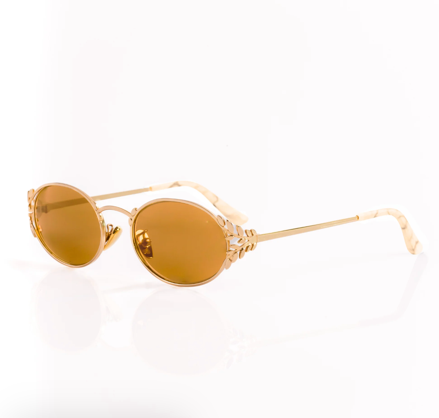 Laurel Oval Sunglasses Gold
