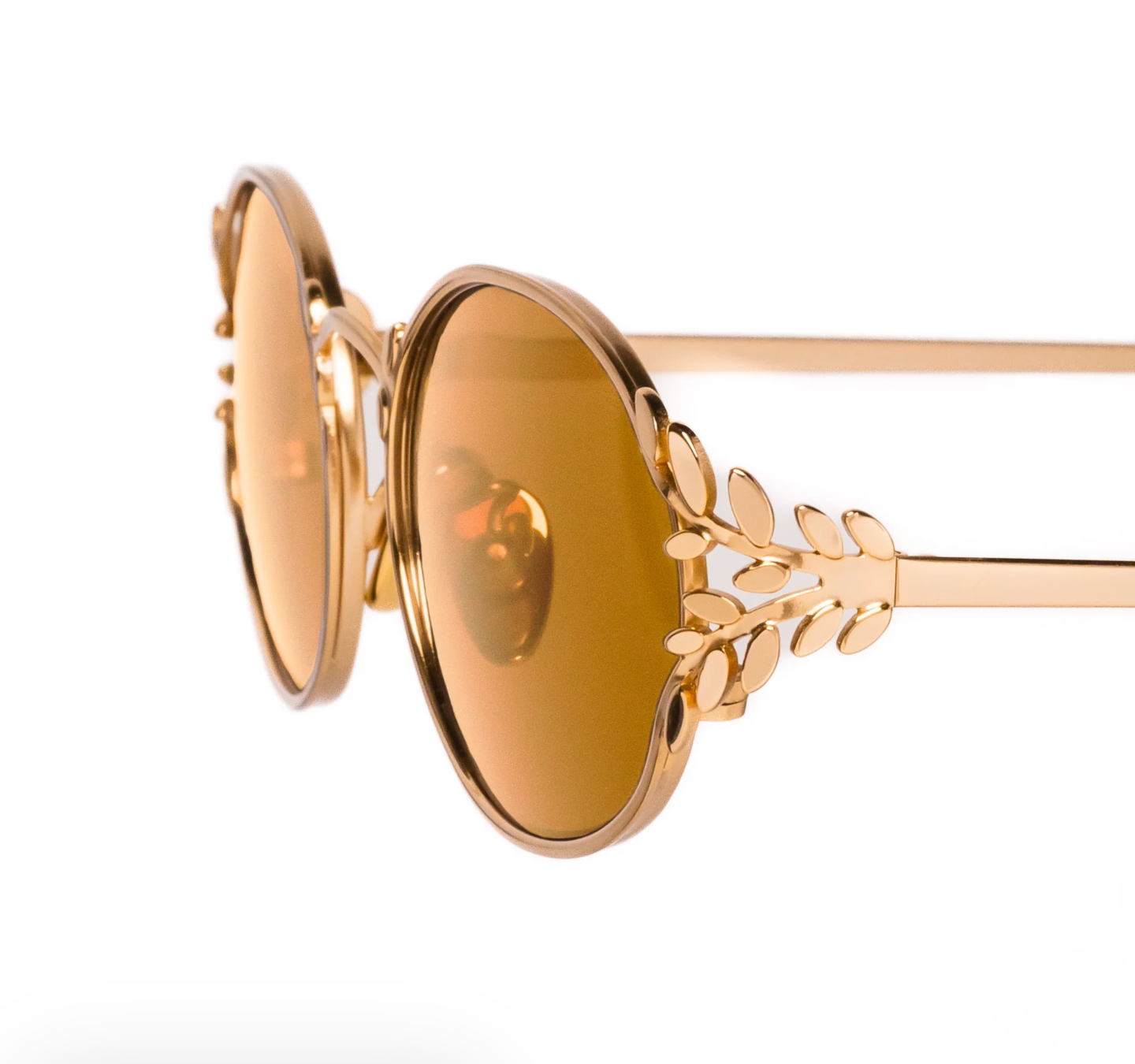 Laurel Oval Sunglasses Gold