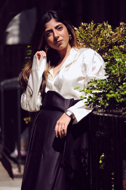 Mamá High-Waisted Peplum Skirt