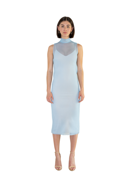 Scarlet Mesh Midi Dress