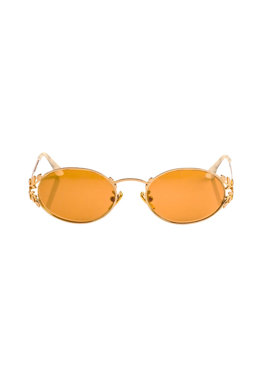Laurel Oval Sunglasses Gold