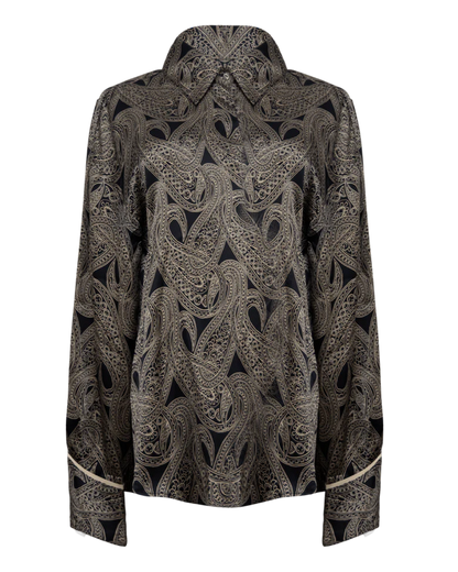 Chris Front Tie Silk Shirt