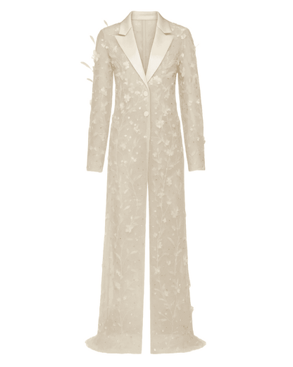 Ivory Fairy Crane Blazer