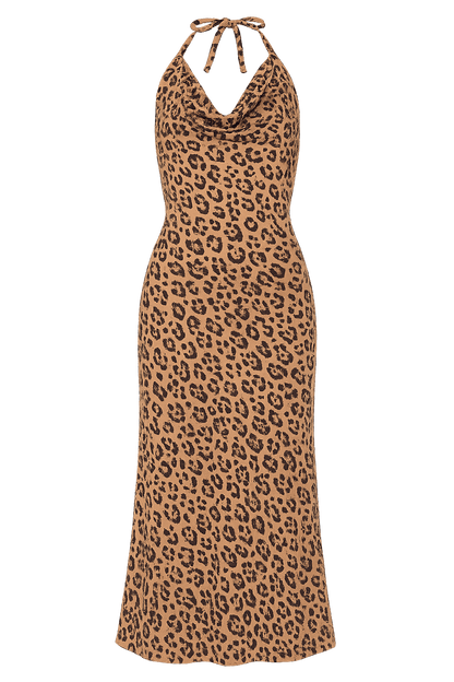 Jolene Cowl Halter Dress