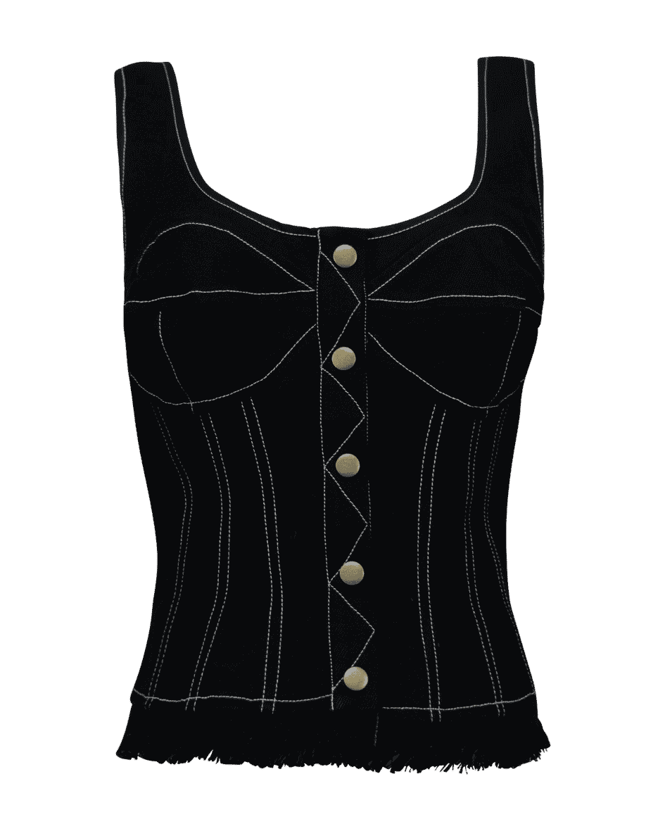 Leslie Denim Bustier Top