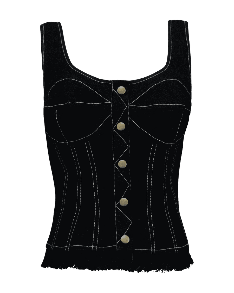 Leslie Denim Bustier Top