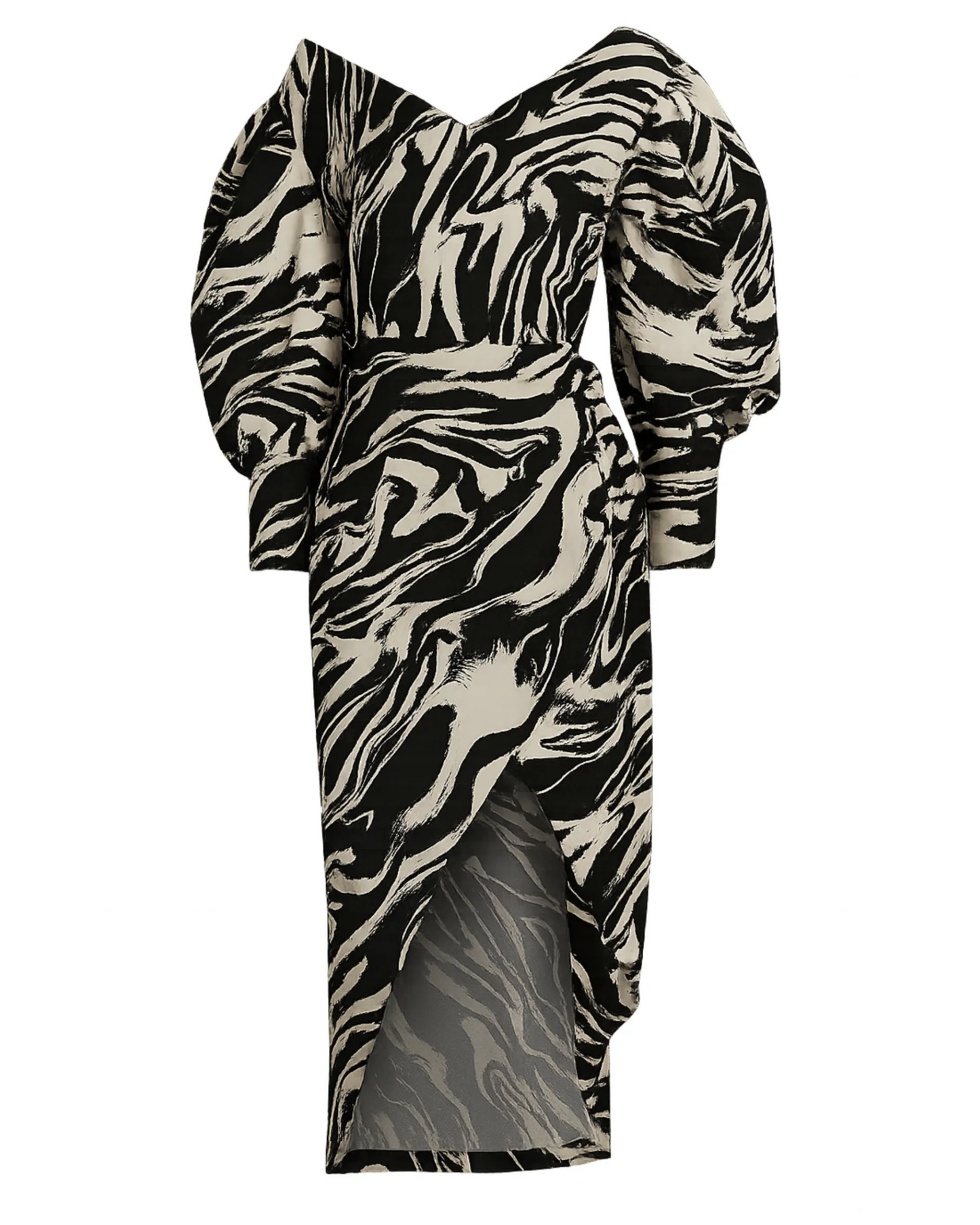 Multi Wave Wrap Dress