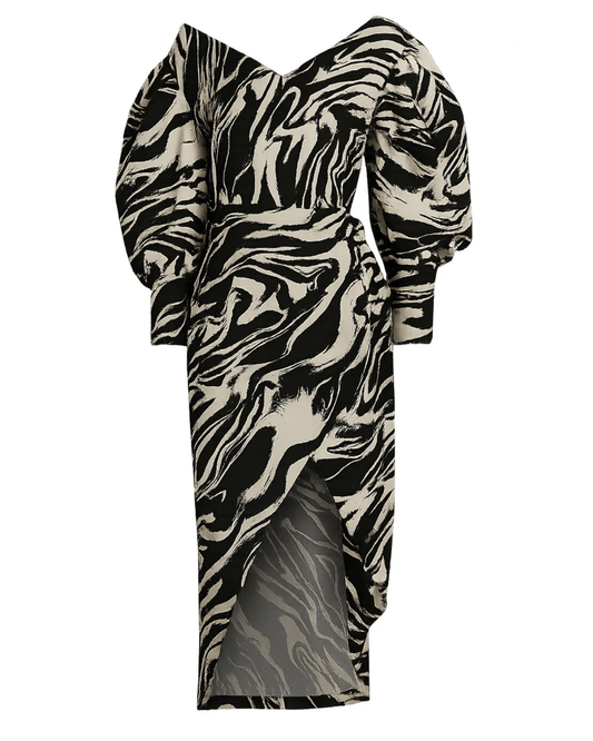 Multi Wave Wrap Dress