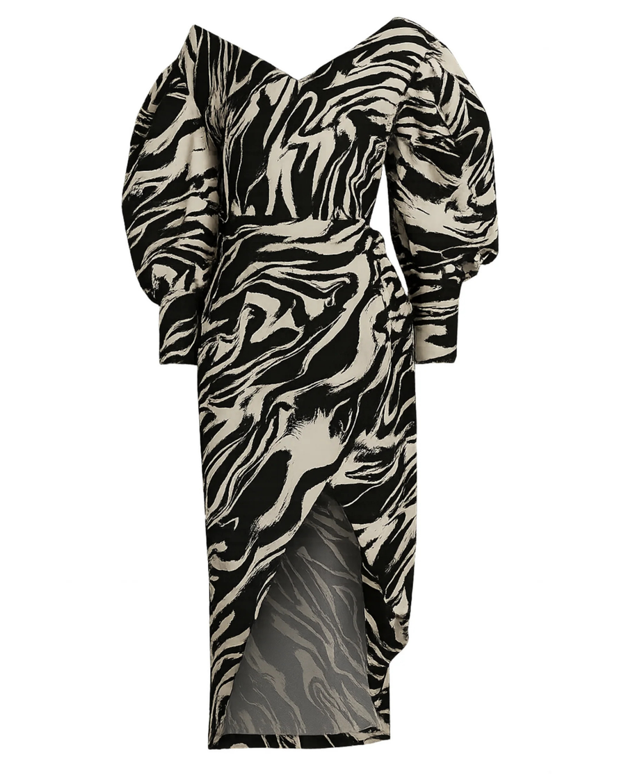 Multi Wave Wrap Dress