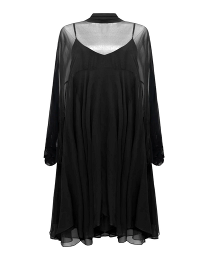 Penelope Chiffon Trapeze Dress