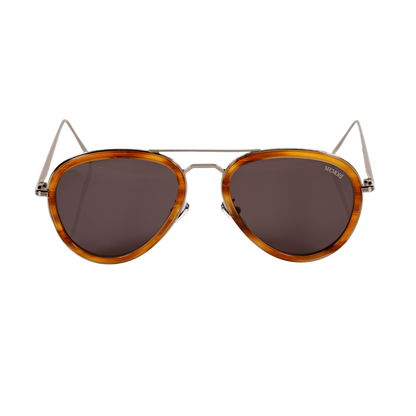 Aviator Sunglasses - Gold with mirrored lenses