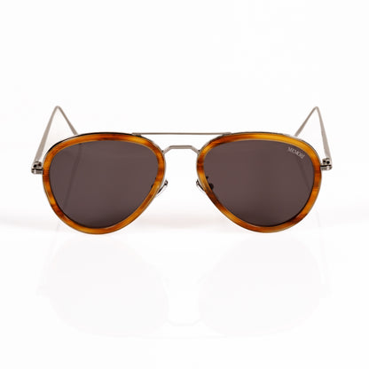 Aviator Sunglasses - Gold with mirrored lenses