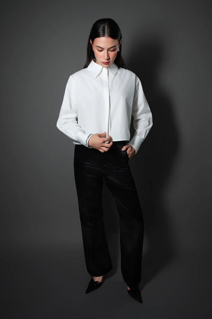 "Made by Immigrants" Embroidered Button Down Shirt