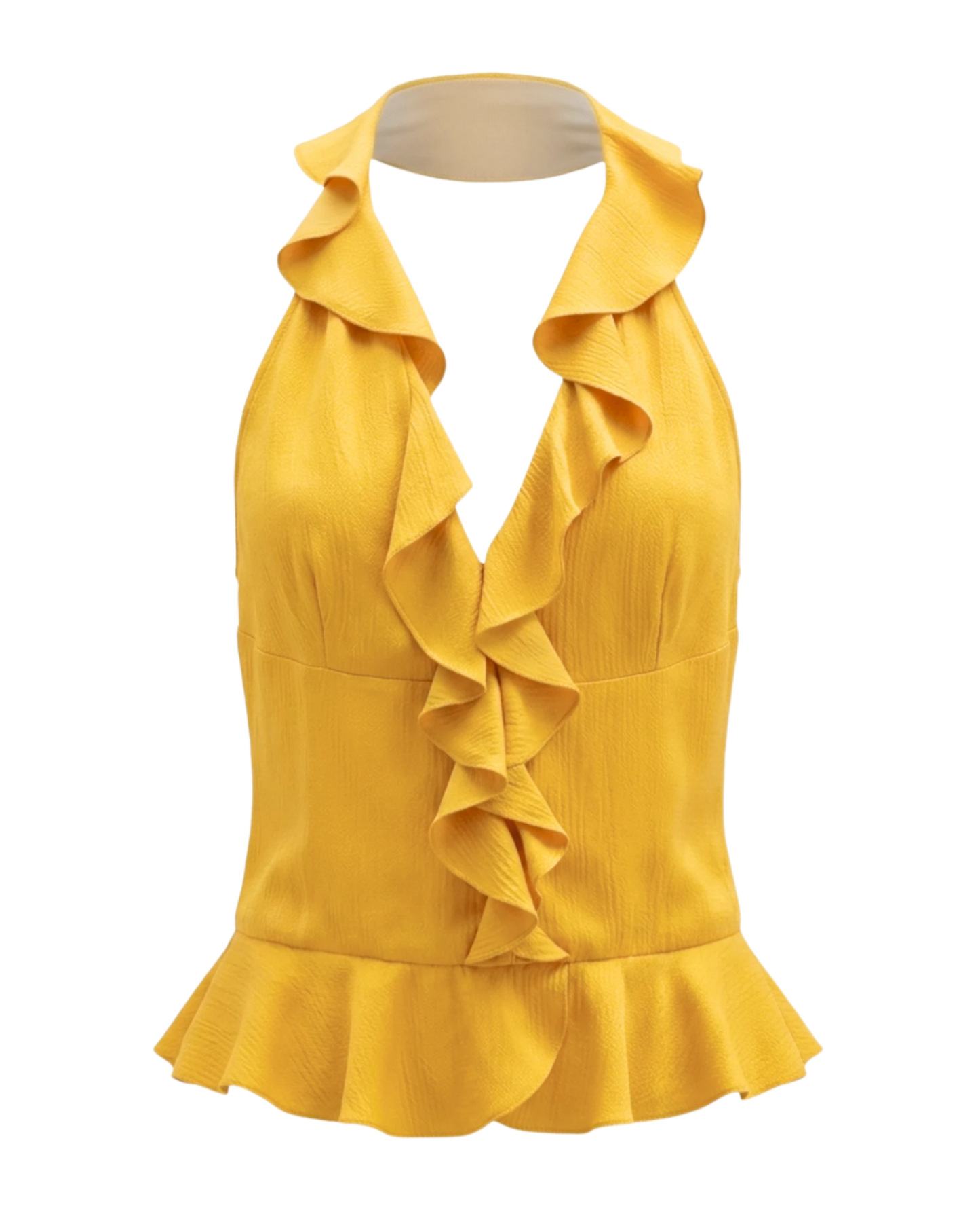 Grace Halter Ruffle Top