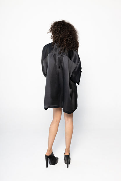 Satin Organza Monogram Sleep Shirt