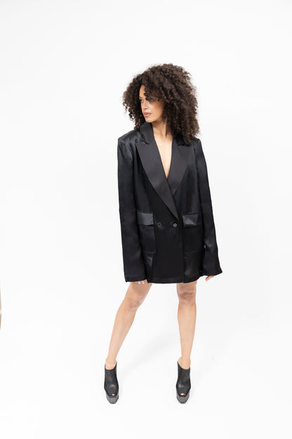 Satin Organza Zoom Blazer